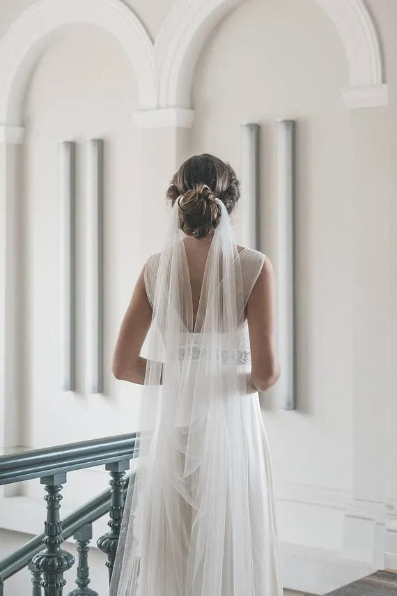 Wedding veil, draped veil - ELIZABETH