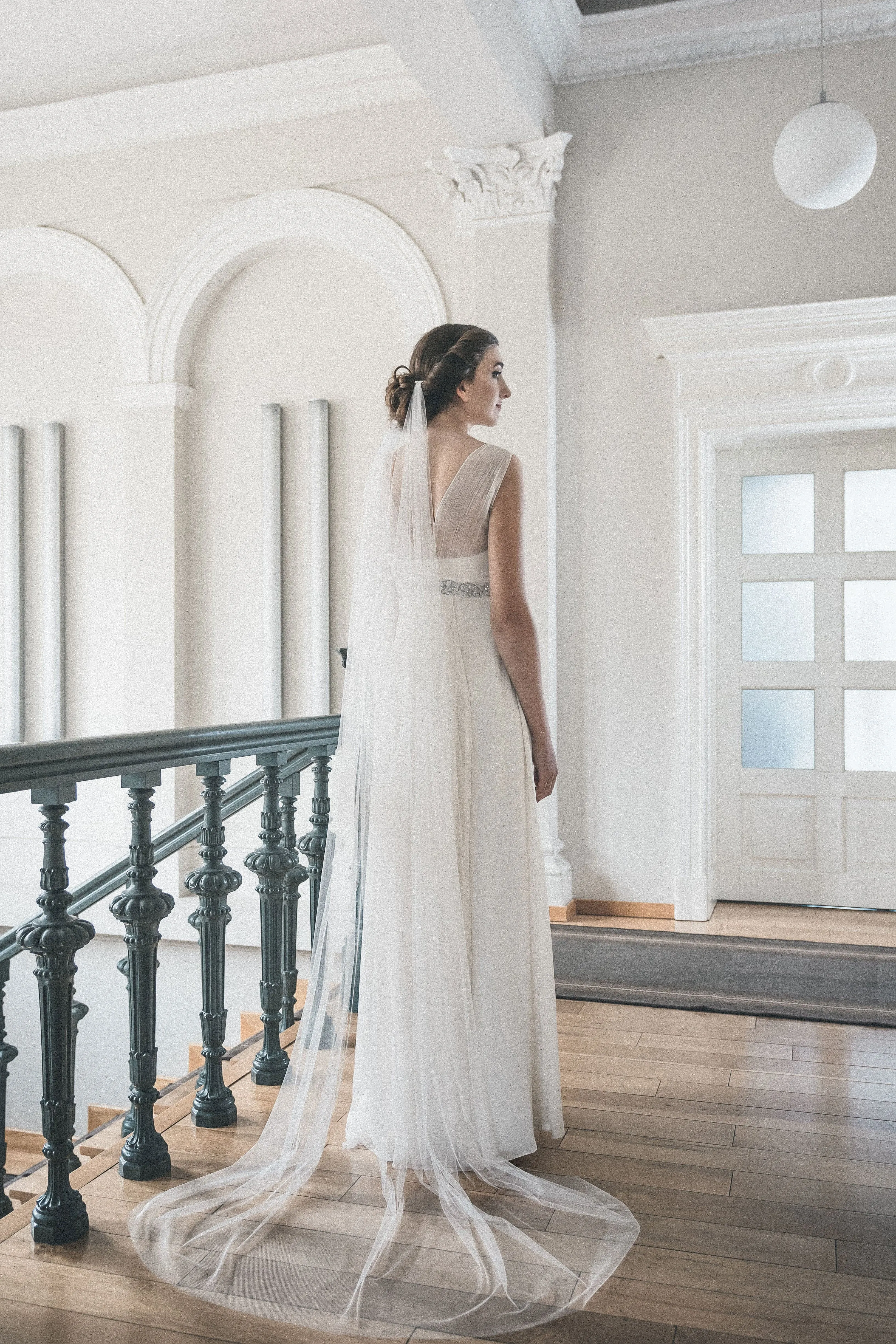 Wedding veil, draped veil - ELIZABETH