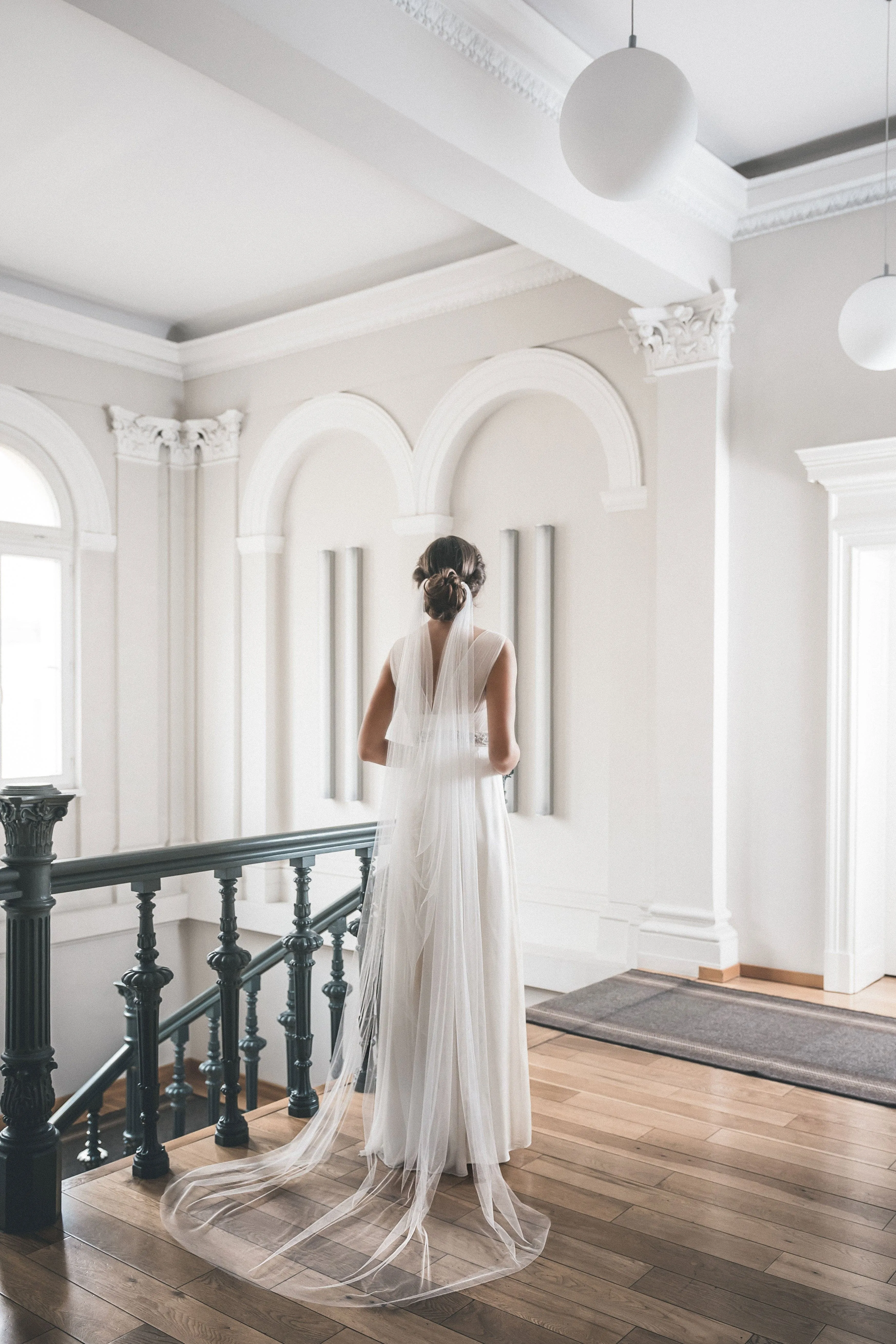 Wedding veil, draped veil - ELIZABETH