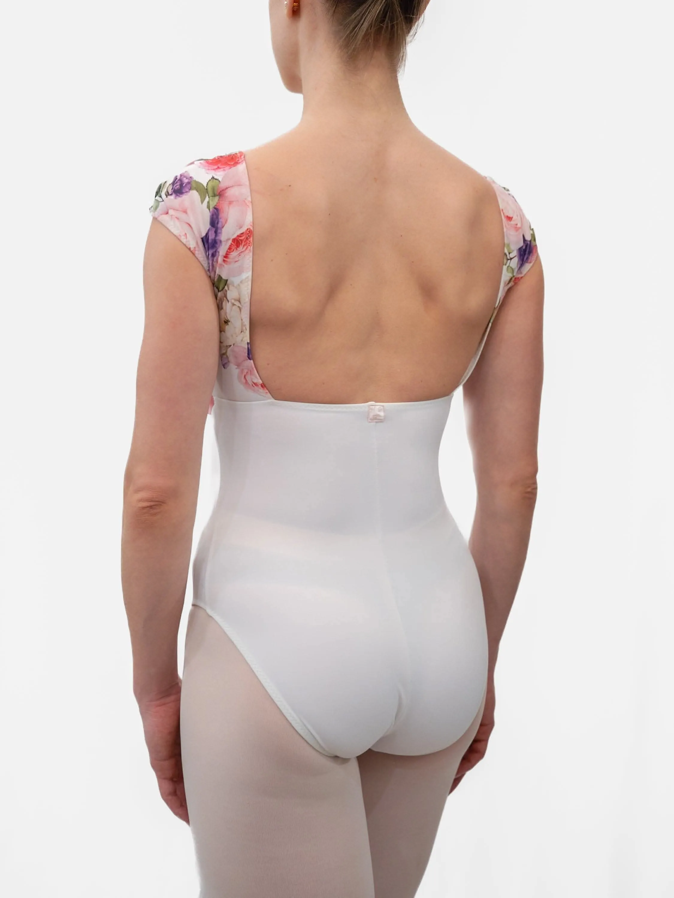 White Dance Cap Sleeve Leotard MP787