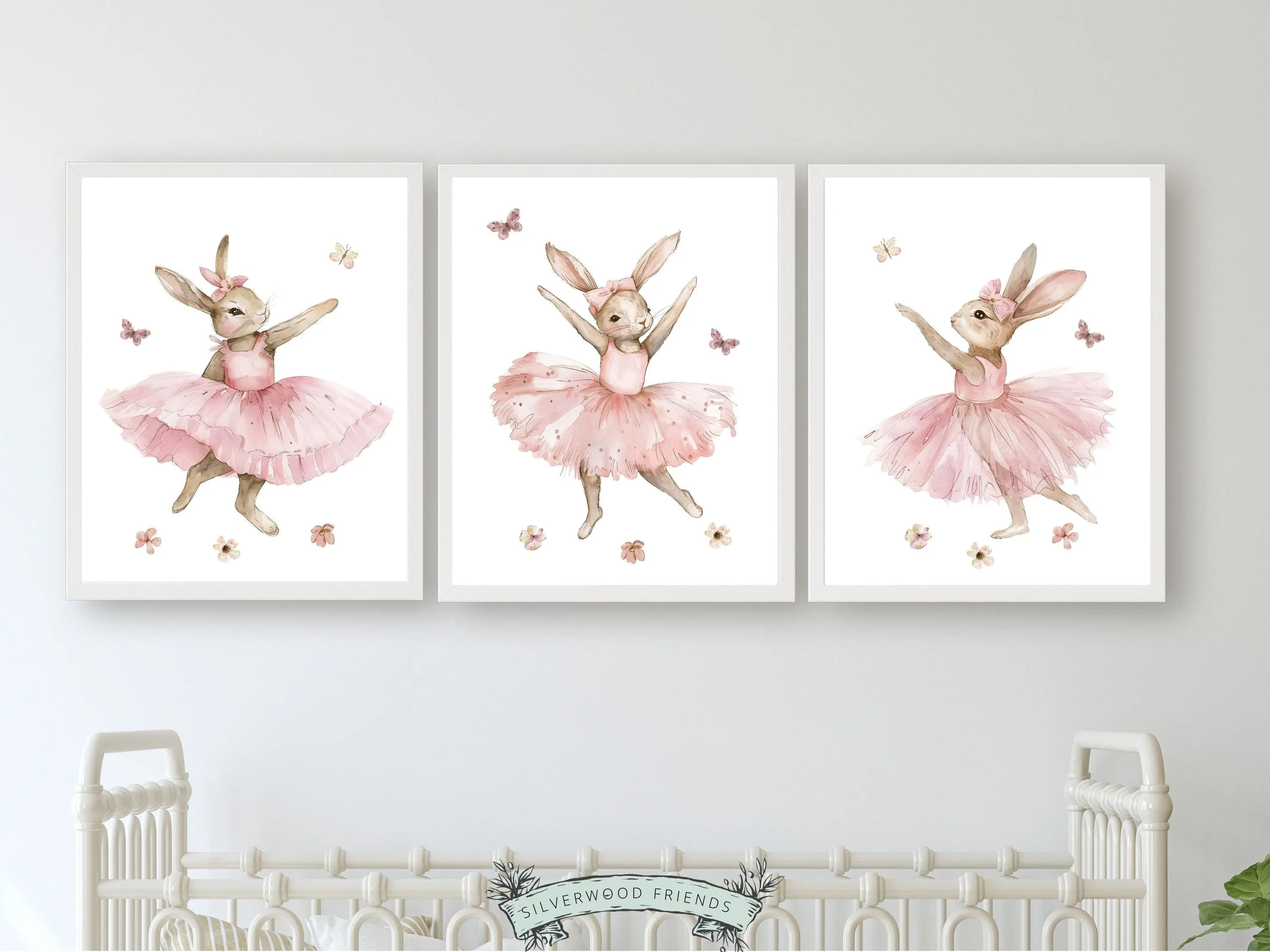 Wildflower Ballet Bunny Nursery Prints