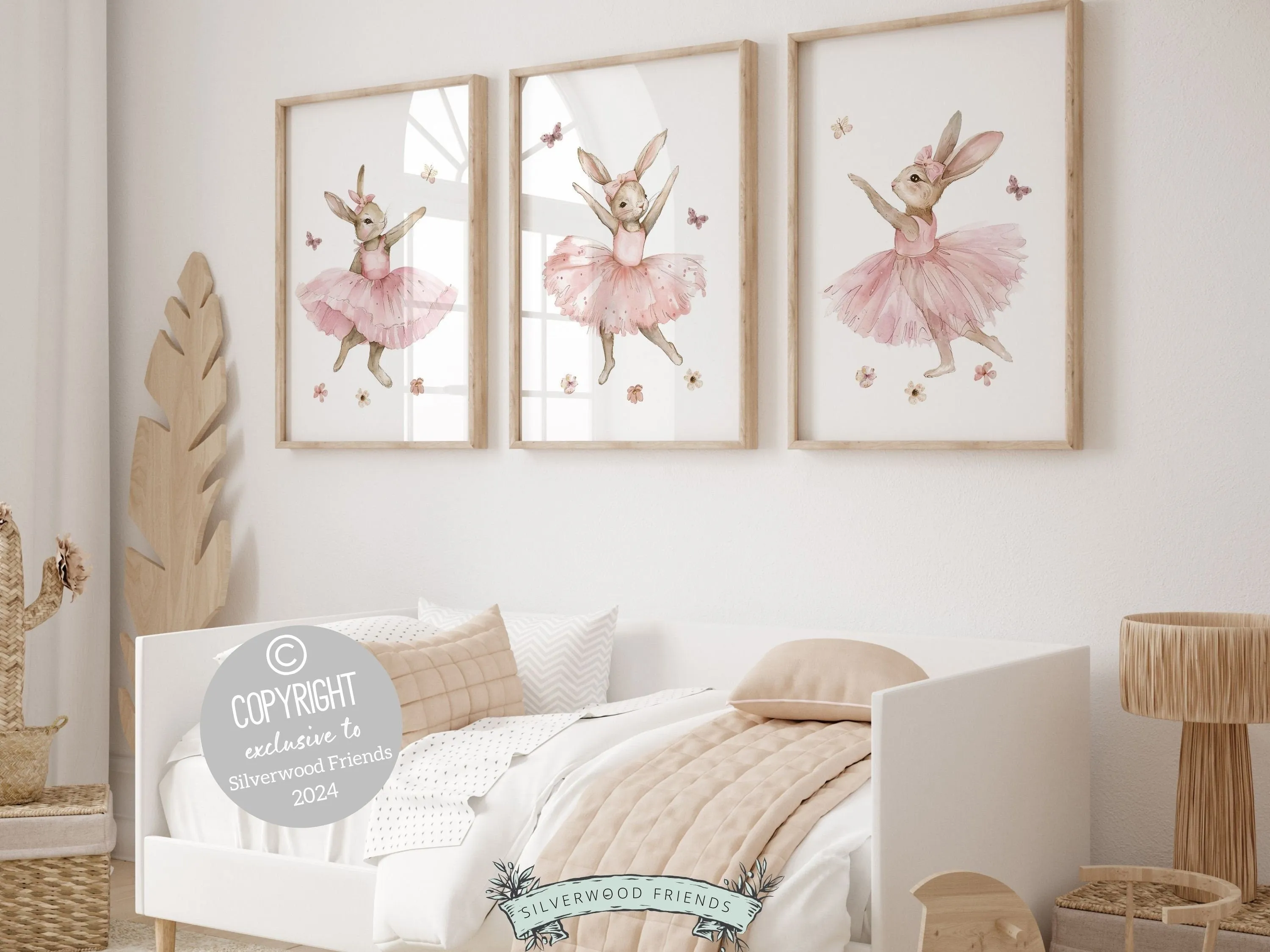 Wildflower Ballet Bunny Nursery Prints