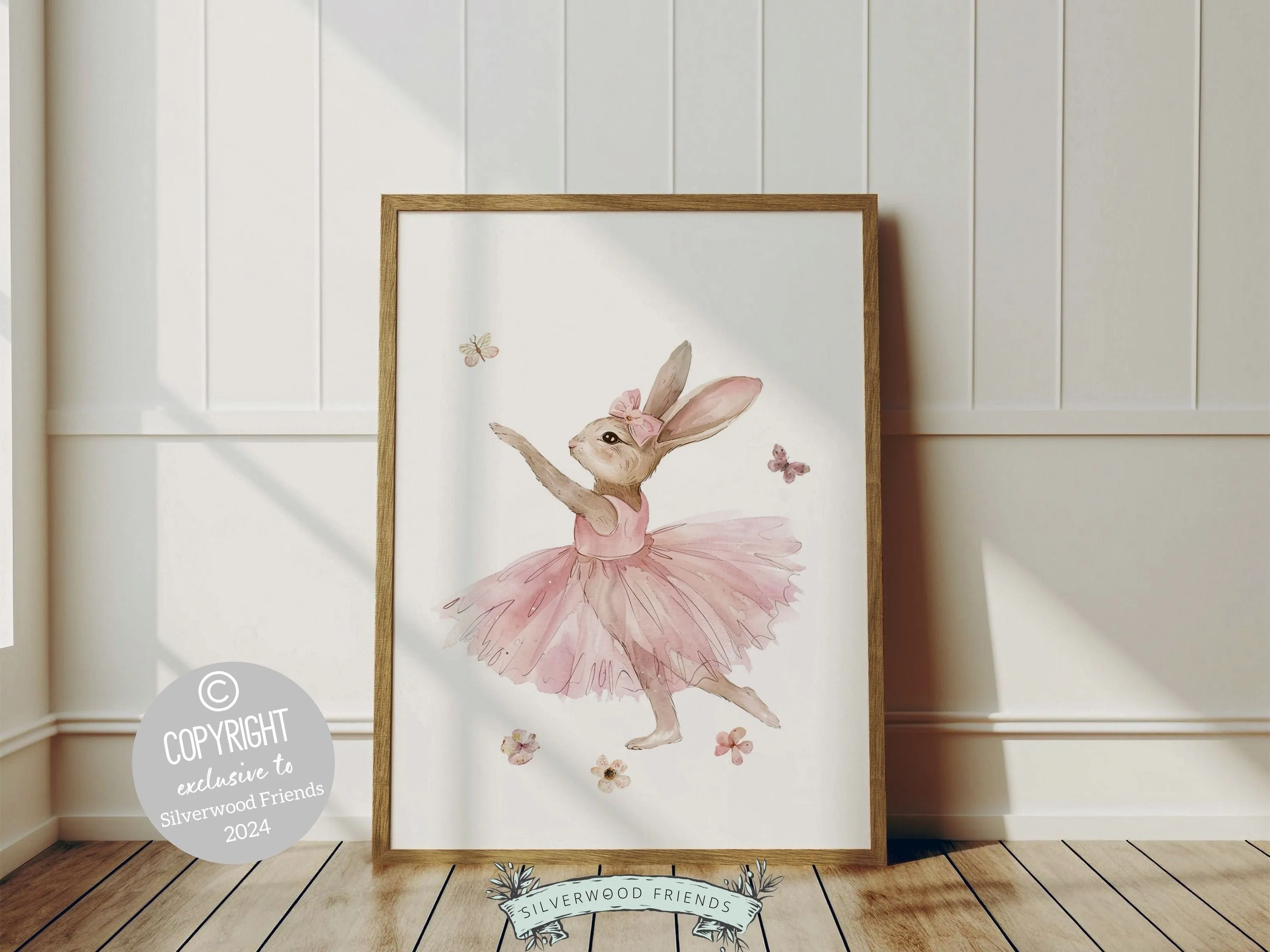 Wildflower Ballet Bunny Nursery Prints