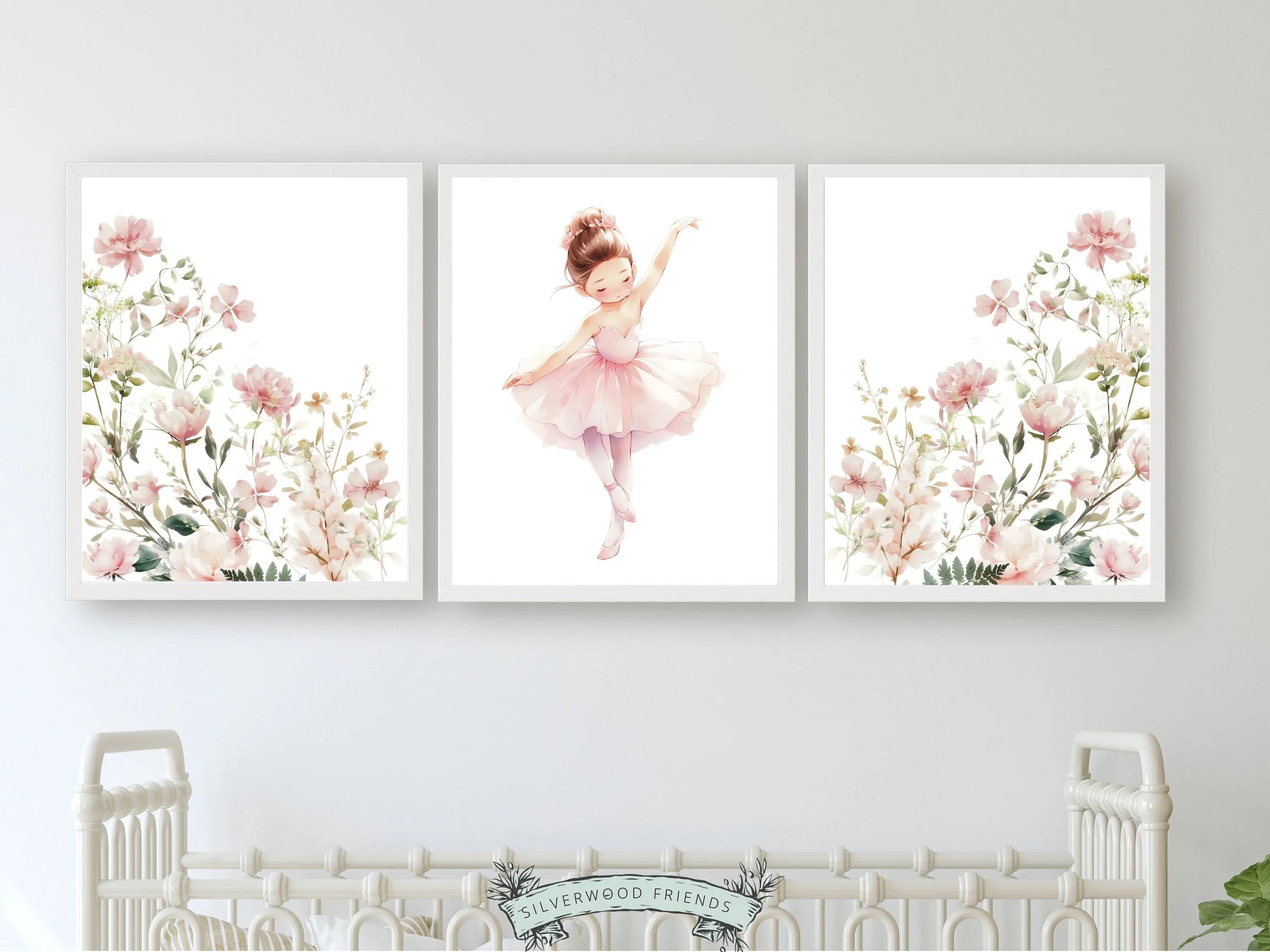 Wildflower Ballet Nursery Print - Set 1