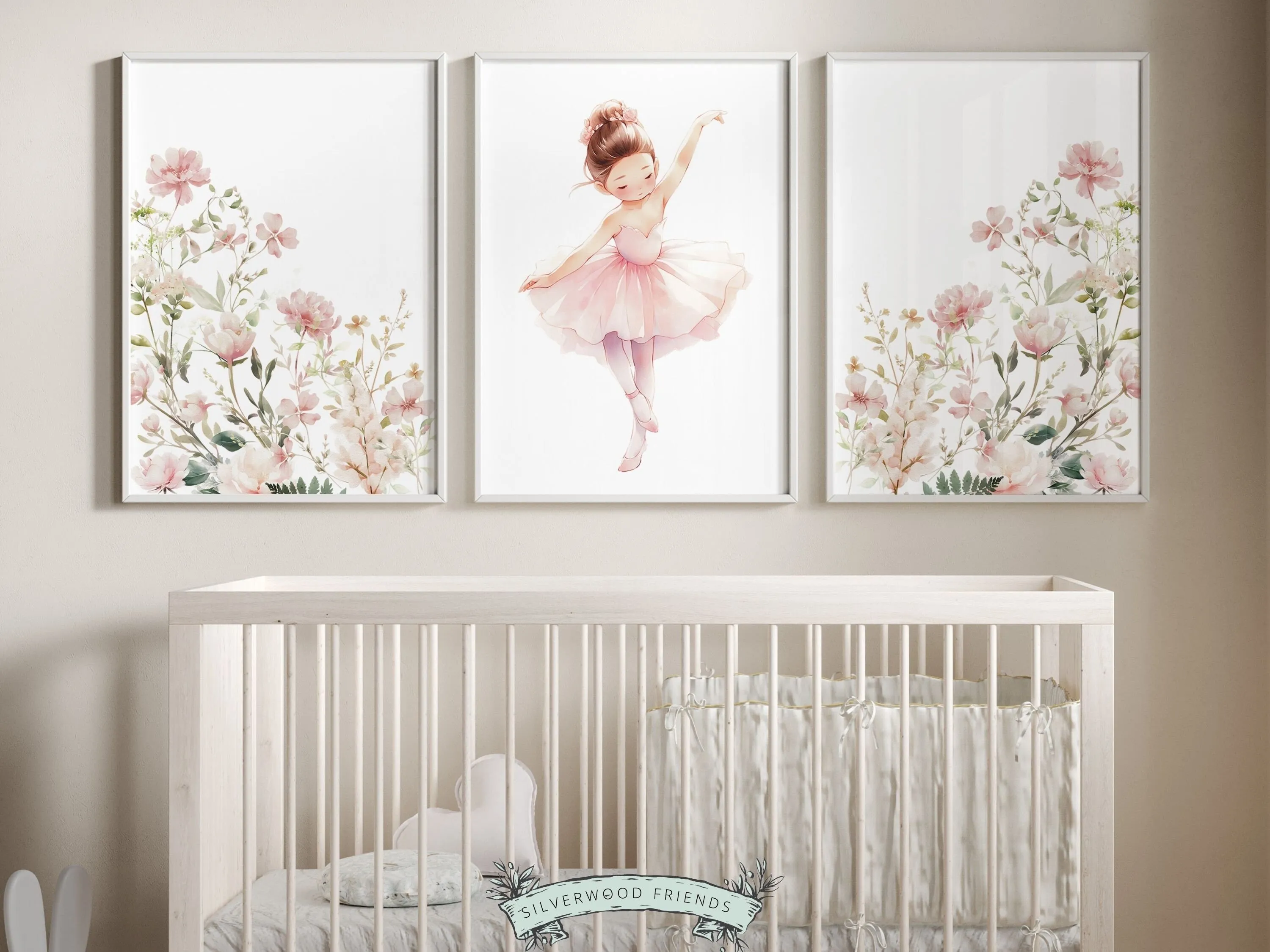 Wildflower Ballet Nursery Print - Set 1